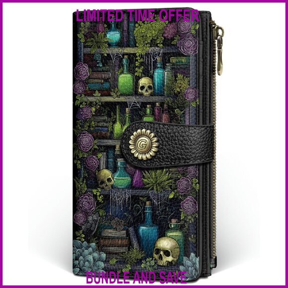 RFID Blocking Bifold Wallet with Zipper Coin Pocket, PU Leather Travel Billfold - Picture 1 of 7